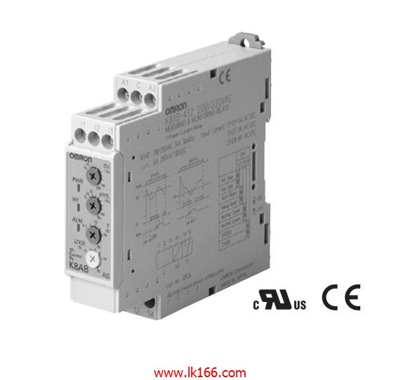OMRON Single-phase Current Relay K8AB-AS1 AC/DC24V