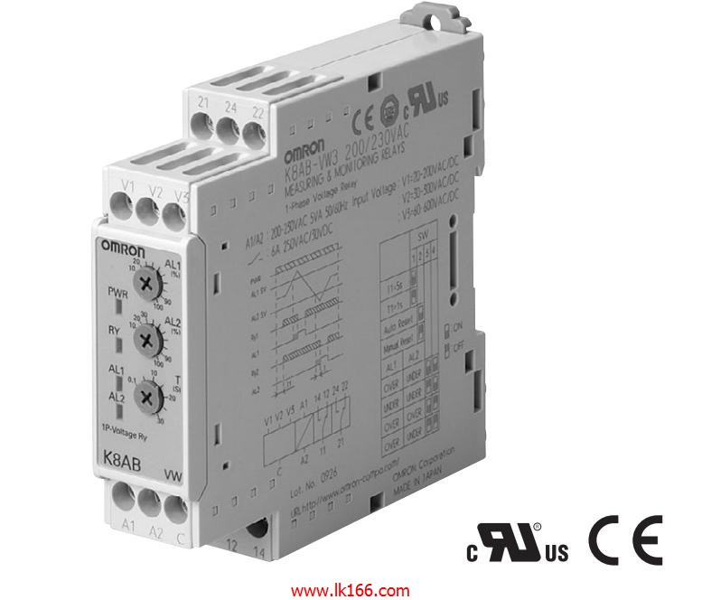 OMRON Single-phase Voltage Relay K8AB-VW2 AC100/115V
