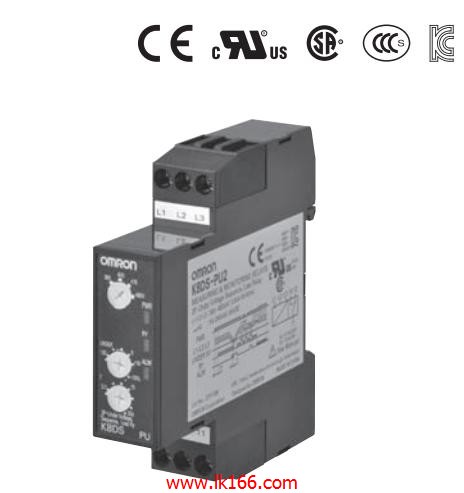 OMRON Three-phase Undervoltage and Phase-sequence Phase-loss Relay K8DS-PU Series